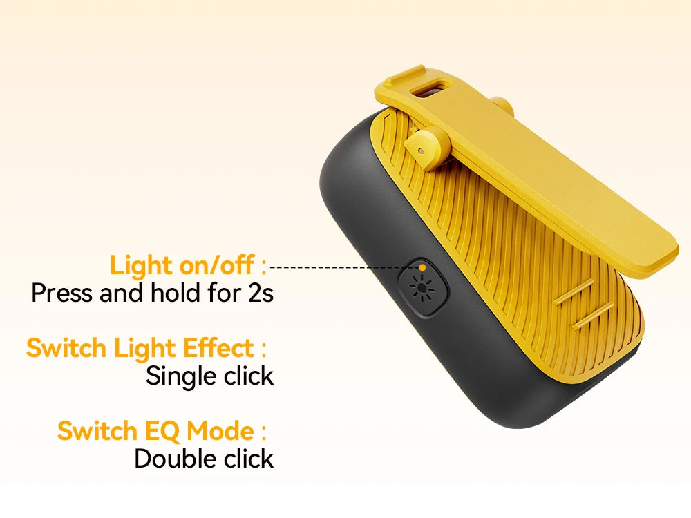 Joyroom Wearable Bluetooth 5.4 Speakers,IP67 Waterproof,Clip-On Portable Small Personal Speaker/Clean Sound/Stereo Pair/Wireless