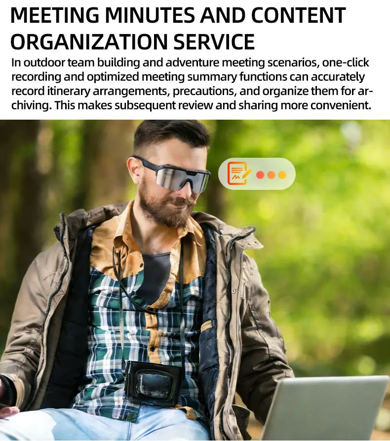 AI Smart Glasses With Camera 4K HD Video & Photo Capture, Real-Time Translation, 8MP Pixel Anti-shake Outdoor Sports Goggles Men