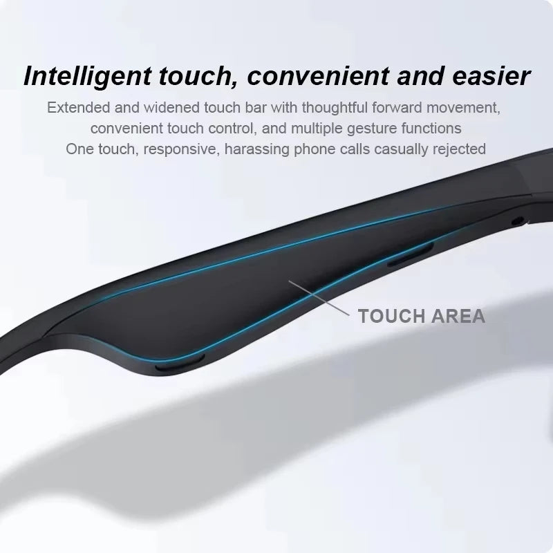 AI Smart Glasses Translation Hands-Free Calling AI Chat Logging Music Playback Men Bluetooth Sunglasses Touch Control Camera