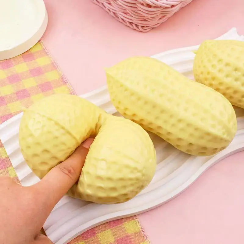 Peanut Squishy Toy Super Soft Squeeze Stress Relief Fidget Toy Slow Rebound Sensory Anti-Anxiety Squishies for Kids Adults Gifts