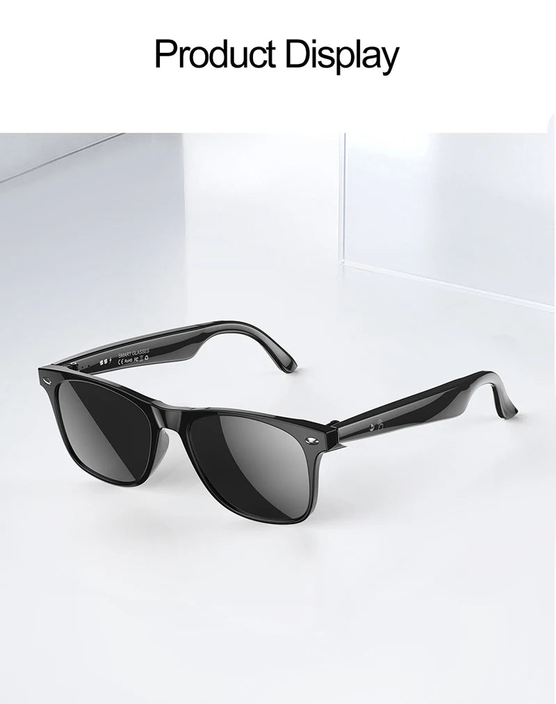 AI Smart Glasses for Men Smart Translation Glasses with Waterproof Call Function BT Smart Sunglas Outdoor Sports Headphones