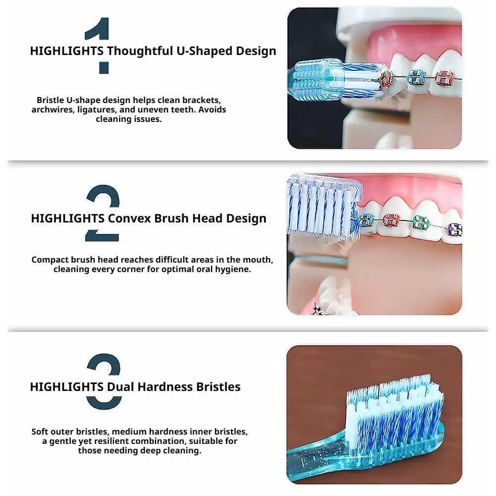 2Pcs  Toothbrush  Soft Bristle