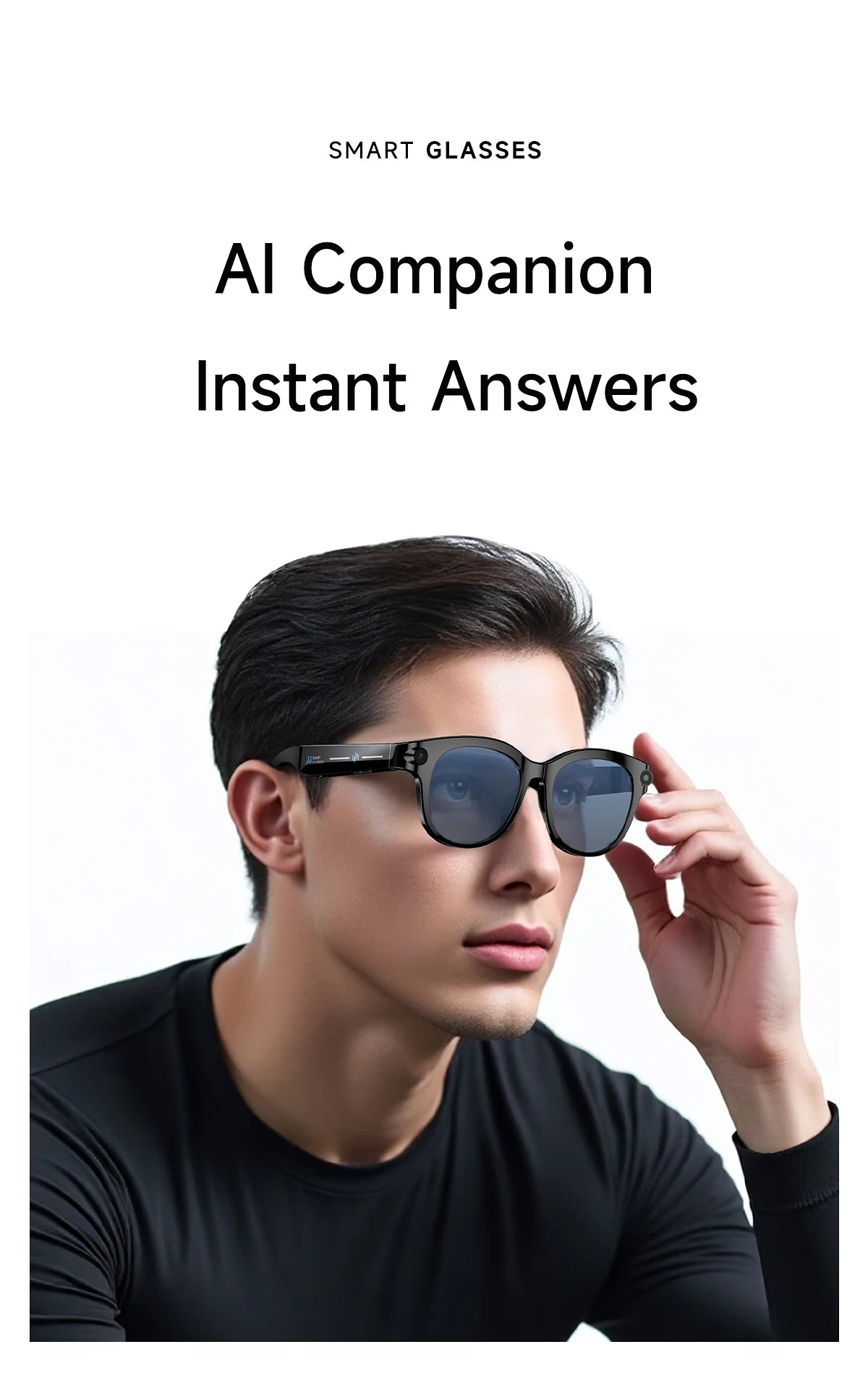 2026 AI Smart Glasses AI Translation Sunglasses Bluetooth Calling Music Player Camera Control Vedio Recording Glasses Men Women