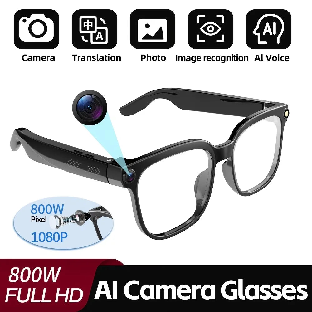 2026 AI Smart Glasses AI Translation 800W HD Camera 4K Shooting Image Bluetooth Call Recording Music Smart Sunglasses 2026 New