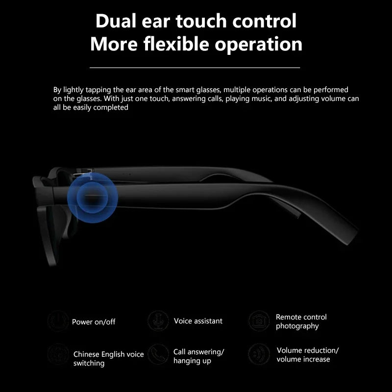 AI smart glasses voice assistant music expert cycling sunglasses wireless Bluetooth calling glasses