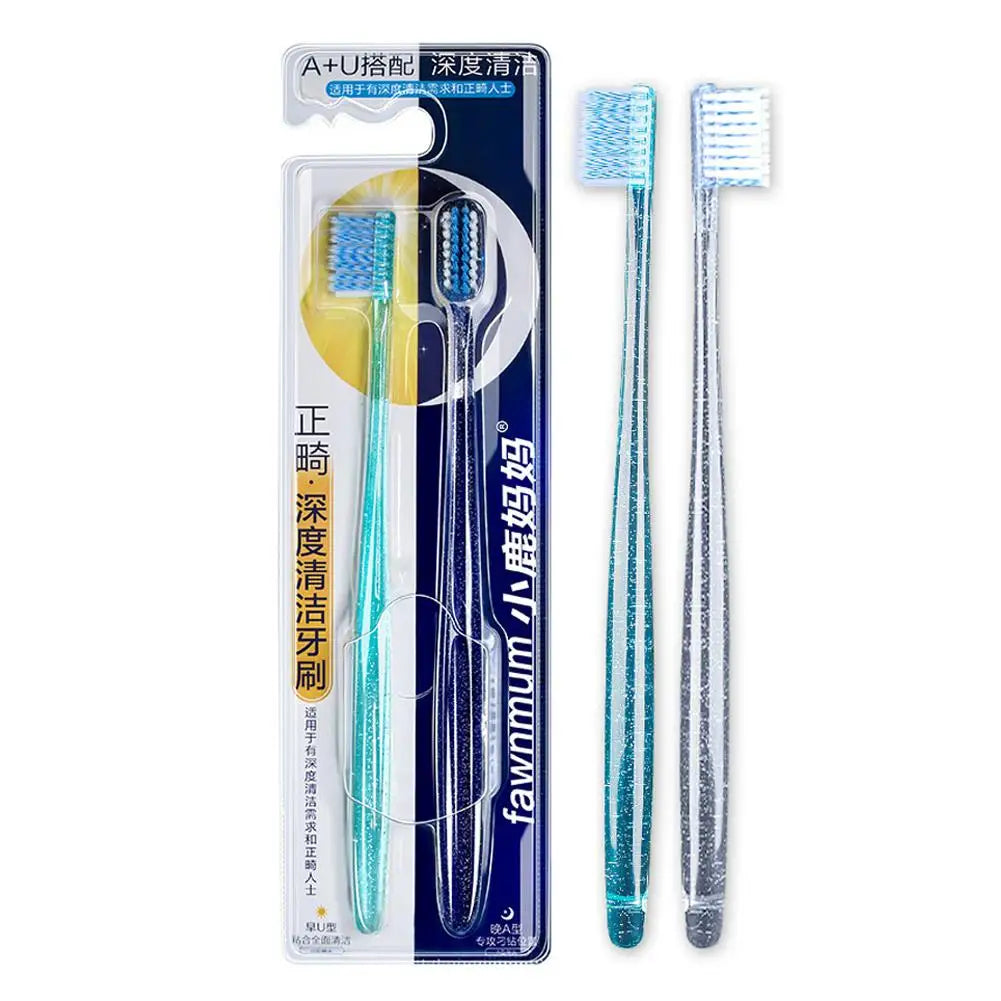 2Pcs  Toothbrush  Soft Bristle