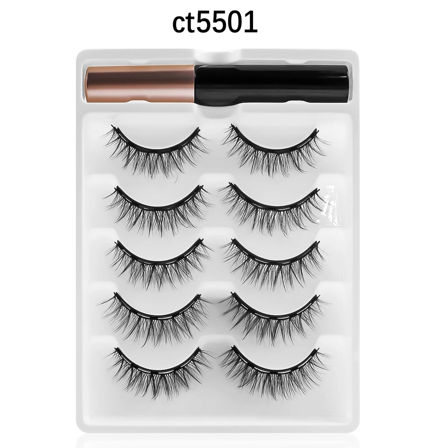 REDSIREN Natural Magnetic Lashes Makeup 1/5Pairs Reusable Magnetic  Eyelashes and Eyeliner Kit