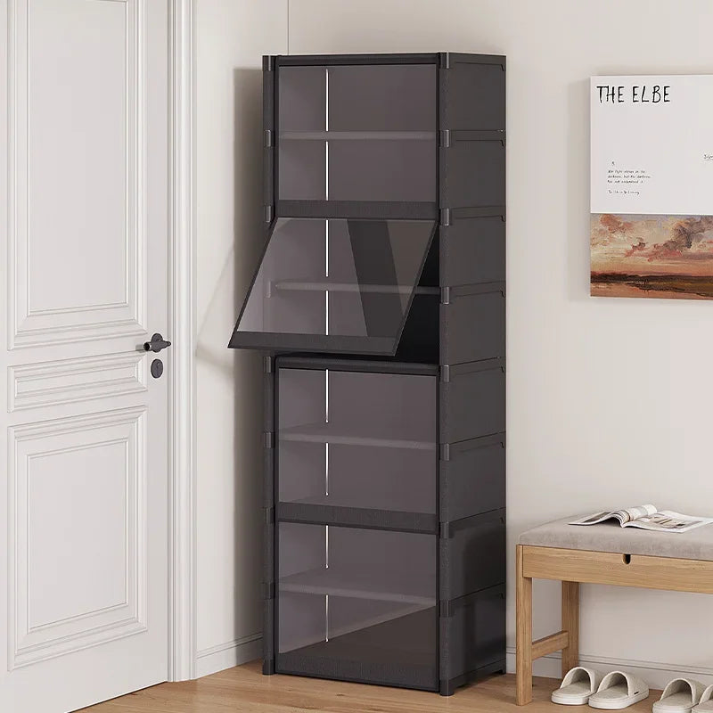Transparent Multilayer Dustproof Shoe Cabinet Small Space Storage Rack Spacious Organizer Shelf Home Shoe Tidy Storage Solution
