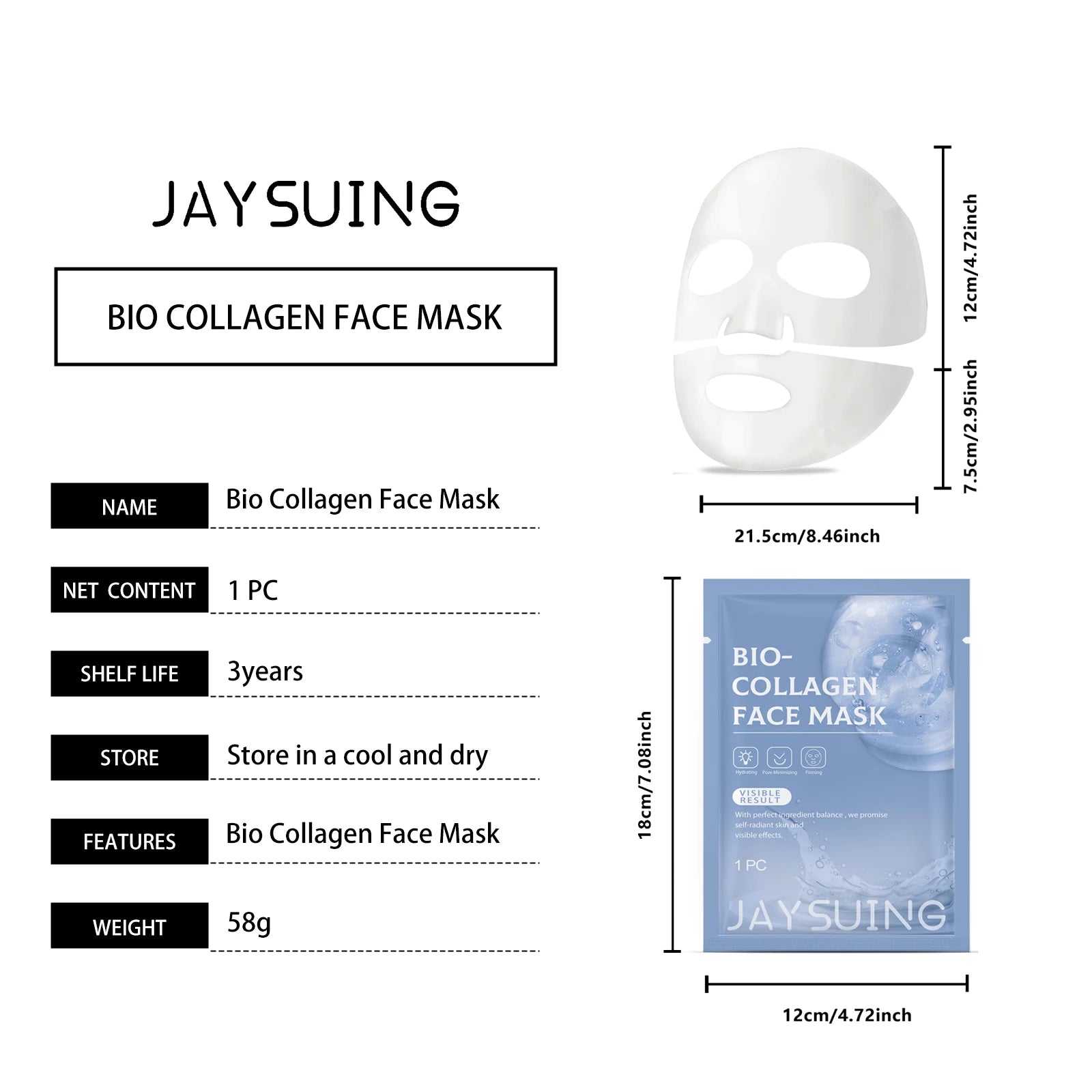 1/3/5/10Pcs Collagen Mask Korean Overnight Hydrating Face Mask Hyaluronic Acid  Shrink Pores Hydration Deep Elasticity Skin Care