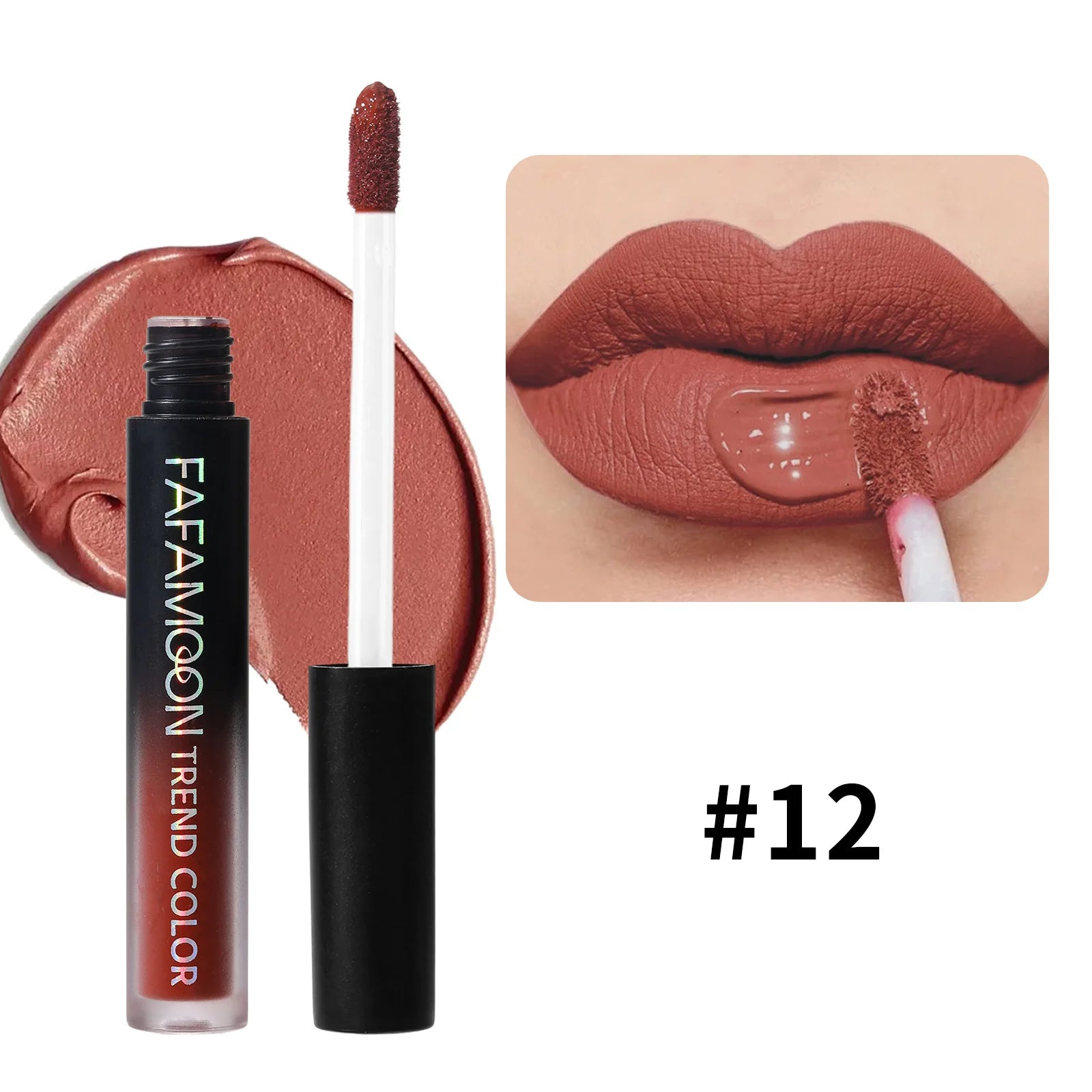 Non Stick Cup Liquid Lipstick 18 Colors Nude Pigment Lasting Lip Gloss Matte Finish Resistant To Fading Waterproof Lip Cosmetics