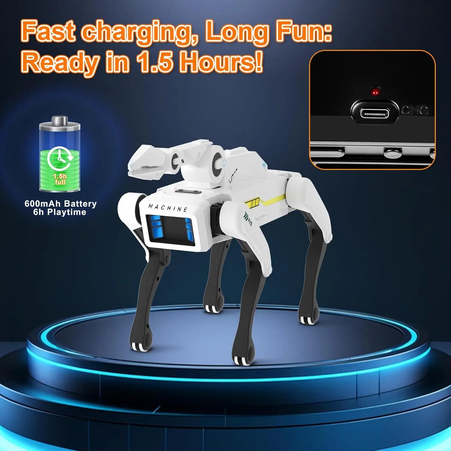 AI Simulation Robot Dog Intelligent Machine Dog Voice Command APP Control Programming Interactive Performs Acrobatics Robot Dog