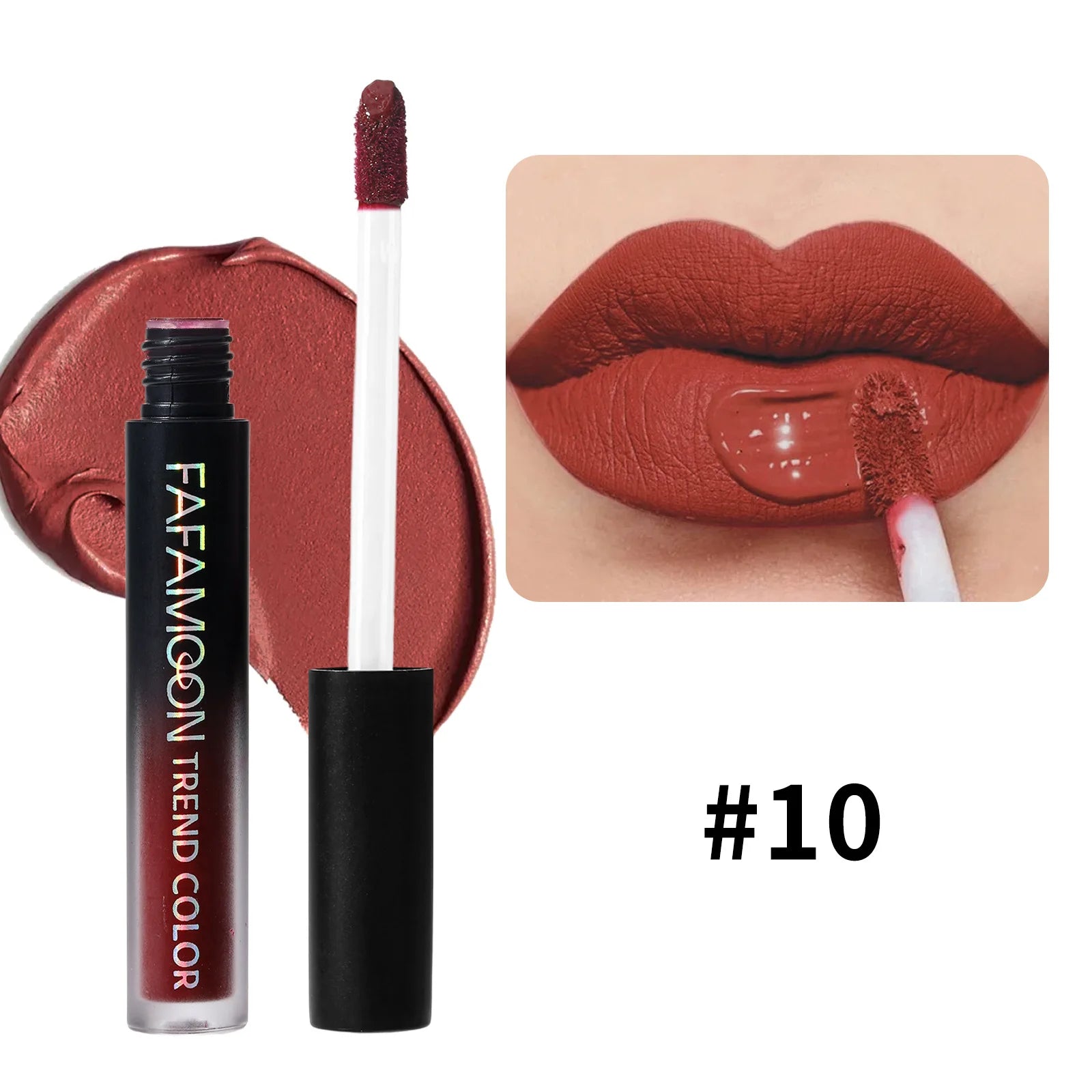 Non Stick Cup Liquid Lipstick 18 Colors Nude Pigment Lasting Lip Gloss Matte Finish Resistant To Fading Waterproof Lip Cosmetics