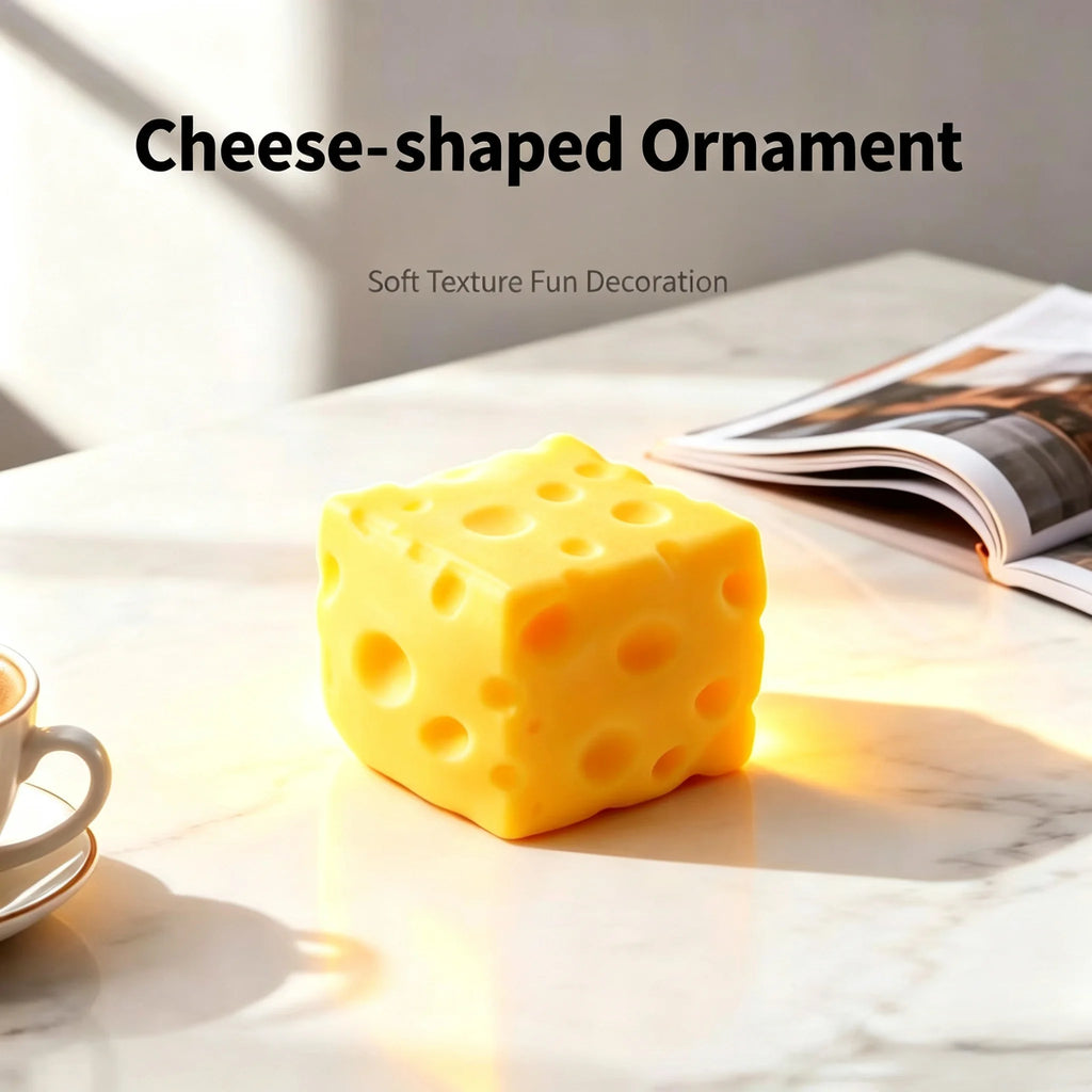 Dark Yellow Cheese Cube Stress Ball Slow Shapeable Squeeze Ball Rebound Sensory Fidget Toys for Kids and Adults Relaxing Gifts