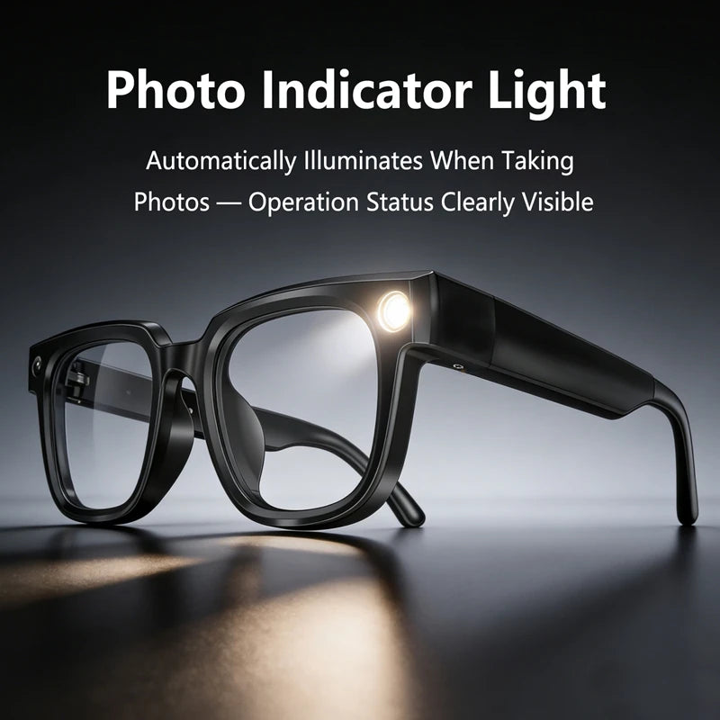 AI Smart Glasses Translation Glasses 8MP HD Camera 4K Shooting Image Bluetooth Call Recording Music Photo Recognition Sunglasses