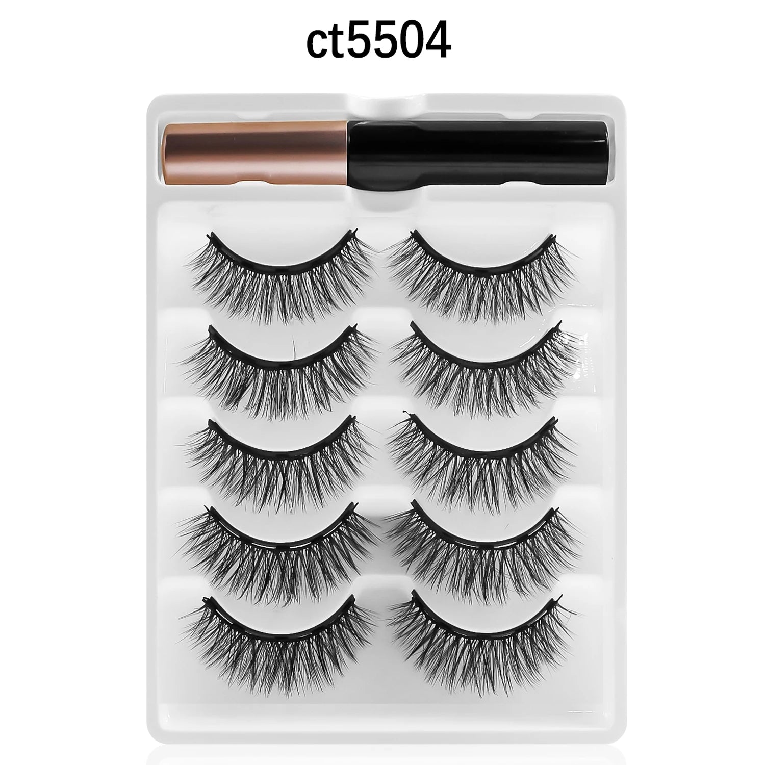 REDSIREN Natural Magnetic Lashes Makeup 1/5Pairs Reusable Magnetic  Eyelashes and Eyeliner Kit