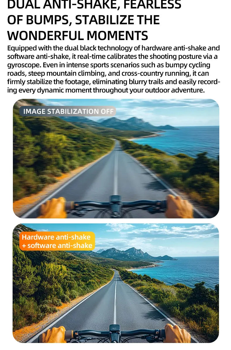 AI Smart Glasses With Camera 4K HD Video & Photo Capture, Real-Time Translation, 8MP Pixel Anti-shake Outdoor Sports Goggles Men