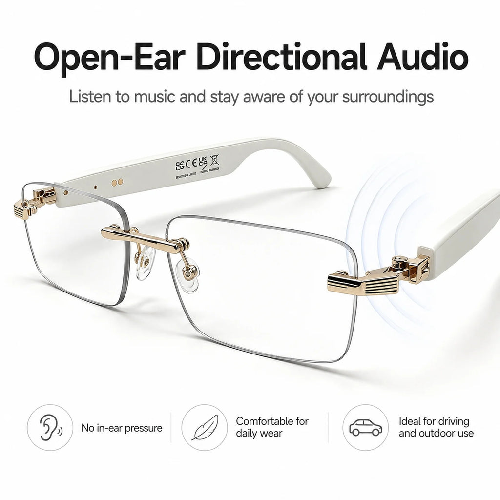 AI Smart Bluetooth Glasses Sunglasses Smartglasses Open Ear Audio Dual Mic ENC Photochromic UV400 Blue Light for Driving Use