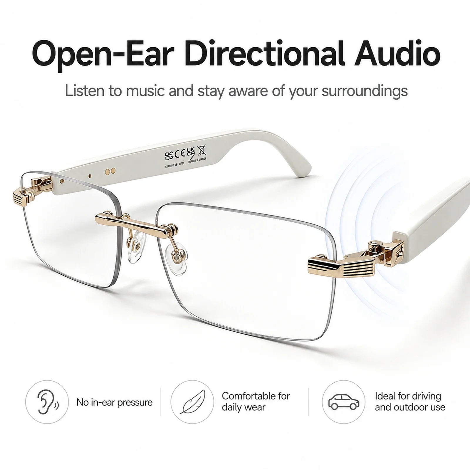 AI Smart Bluetooth Glasses Sunglasses Smartglasses Open Ear Audio Dual Mic ENC Photochromic UV400 Blue Light for Driving Use