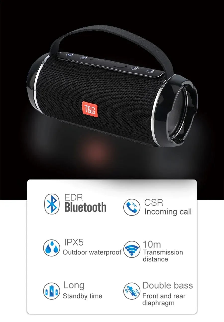 New Bluetooth Speaker TWS Wireless Powerful Box Portable Outdoor Speakers Waterproof Subwoofer 3D Stereo Sound HandsFree Call