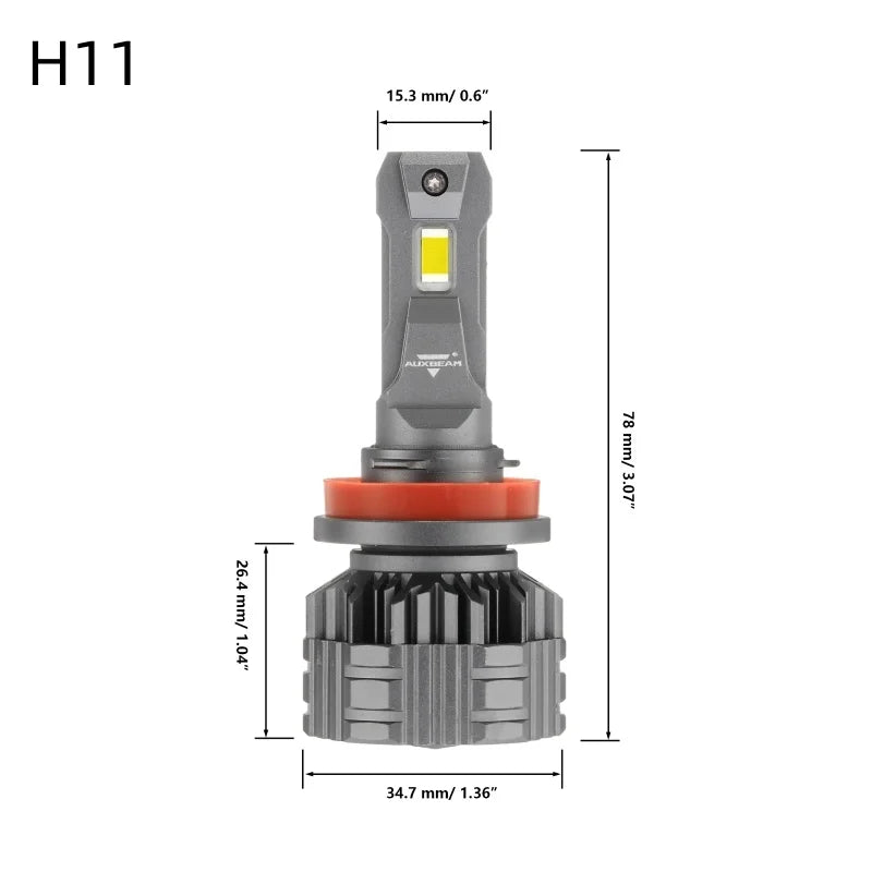 AUXBEAM 110W LED Headlight Bulbs H4 H7 H11 H13 9005 9006 9007 9012 6500K LED Bulbs Canbus Headlamp Bulbs