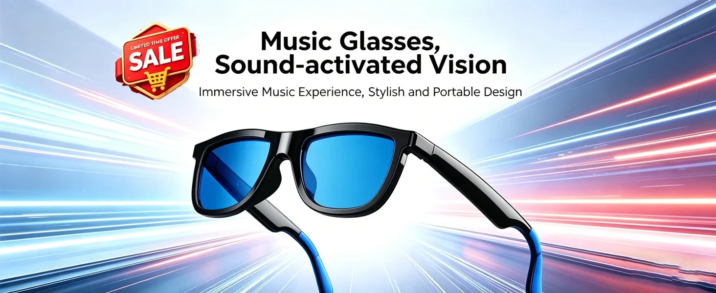 AI Smart Audio Glasses Touch To Color Changing 38g HD Call Sunglasses Noise-reducing Music Play AI Audio Glasses Men Women