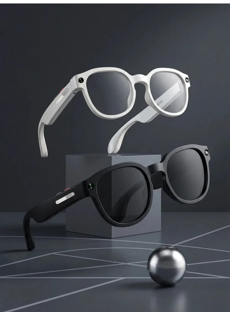 2026 New AI Smart Glasses AI Translation 8MP HD Camera 4K Shooting Image Bluetooth Call Recording Music Smart Sunglasses