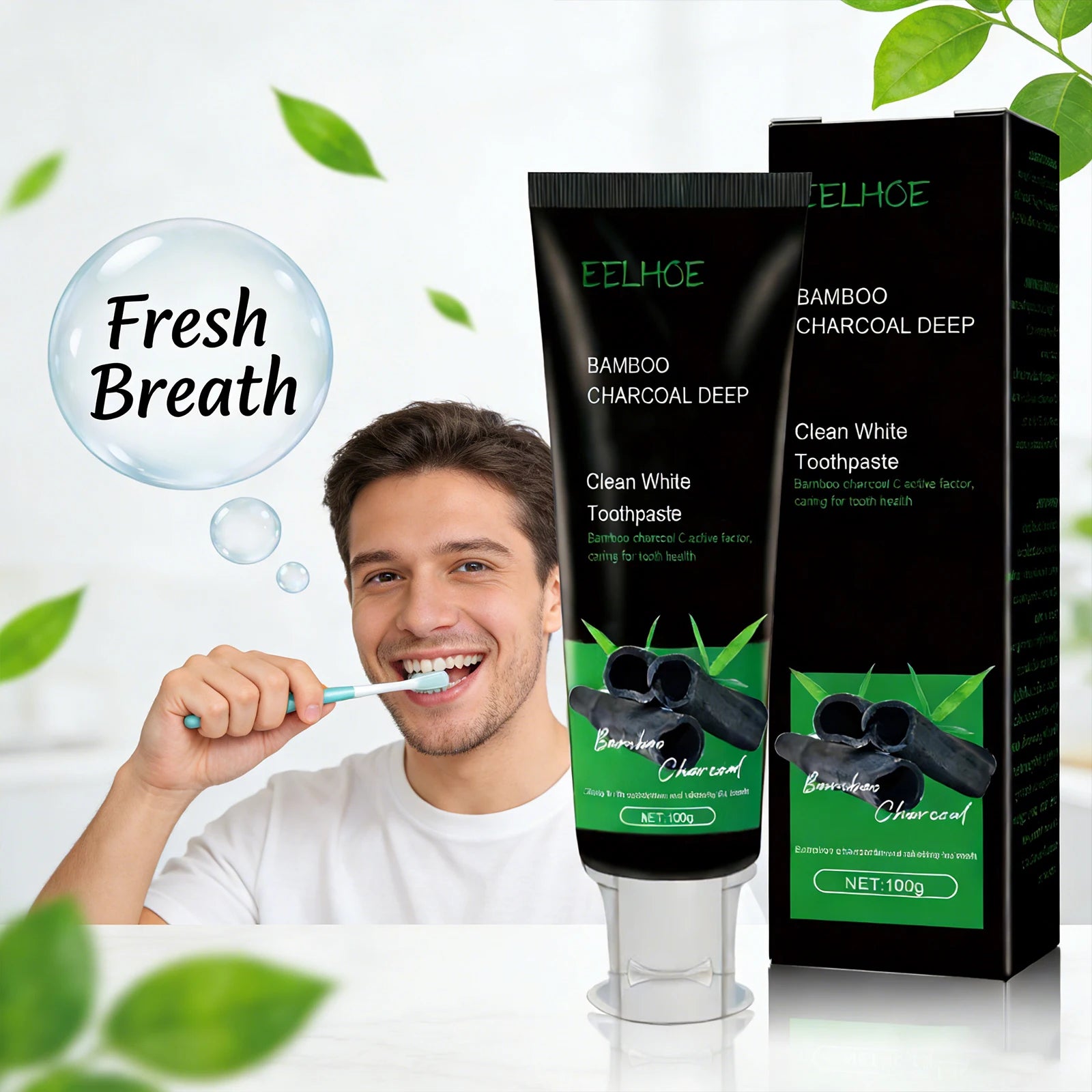 Bamboo charcoal toothpaste Remove Plaque Eliminate Oral Odors