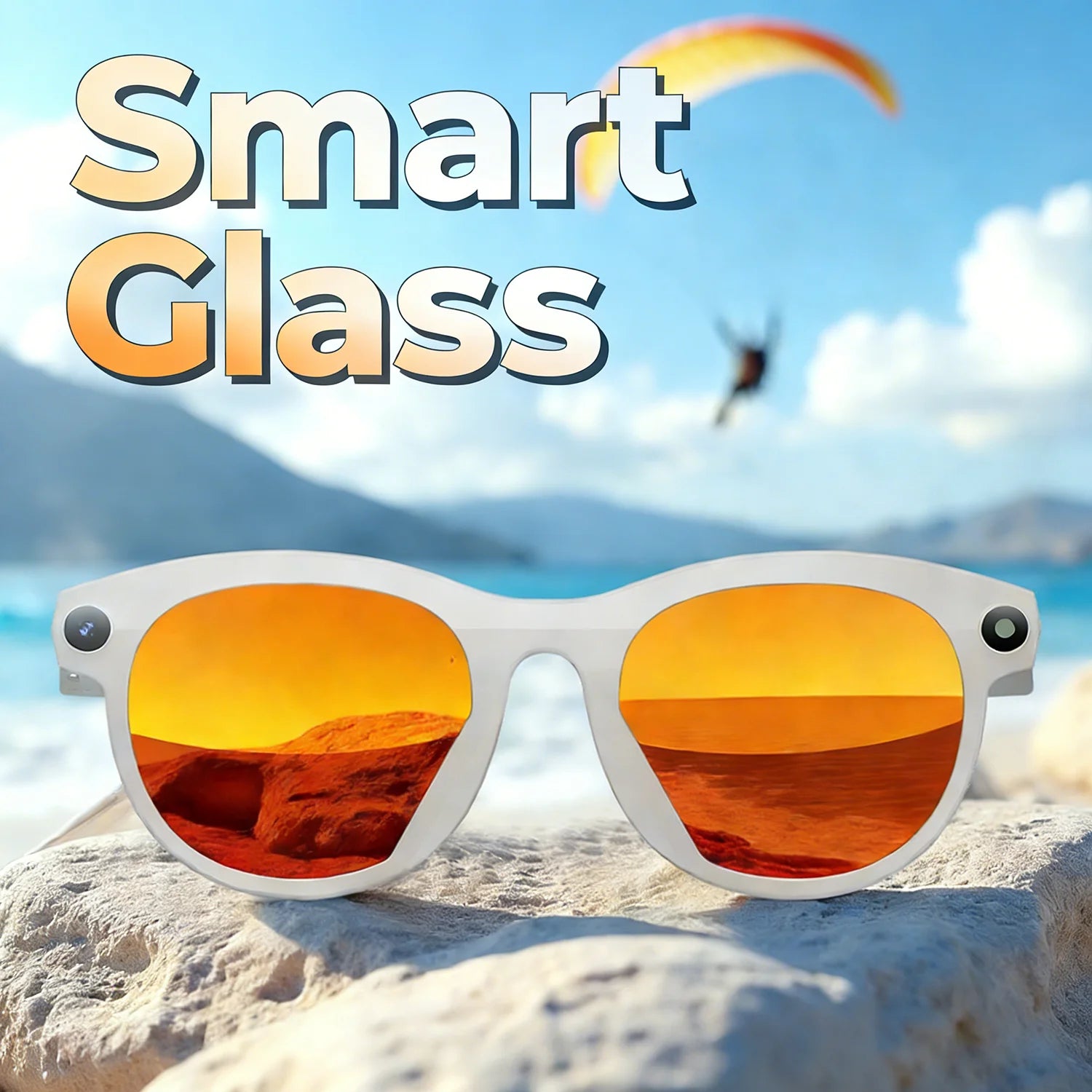 2026 New AI Smart Glasses for Men Women HD Camera 1080P Video AI Voice Assistant Translation Music Playback Bluetooth Calling