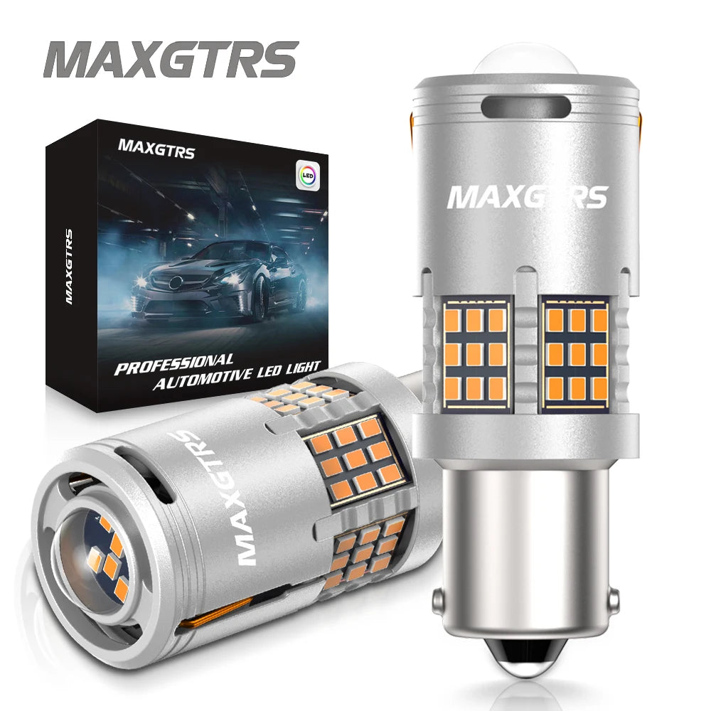 2X Super Bright P21W PY21W LED Canbus No Error 26W BA15S 1156 3000Lm BAU15S No hyper Flash Amber Turn Signal Lamp 2016 Chip Lens