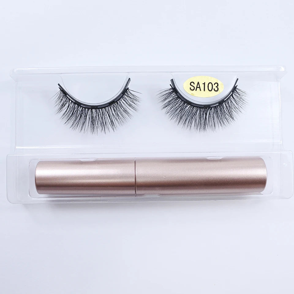 REDSIREN Natural Magnetic Lashes Makeup 1/5Pairs Reusable Magnetic  Eyelashes and Eyeliner Kit