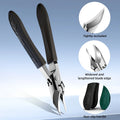 Ergonomic Thick Nail And Toenail Care Tools - Stainless Steel Precision Trimmer, Equipped with Ultra-Fine Angled Blade Design