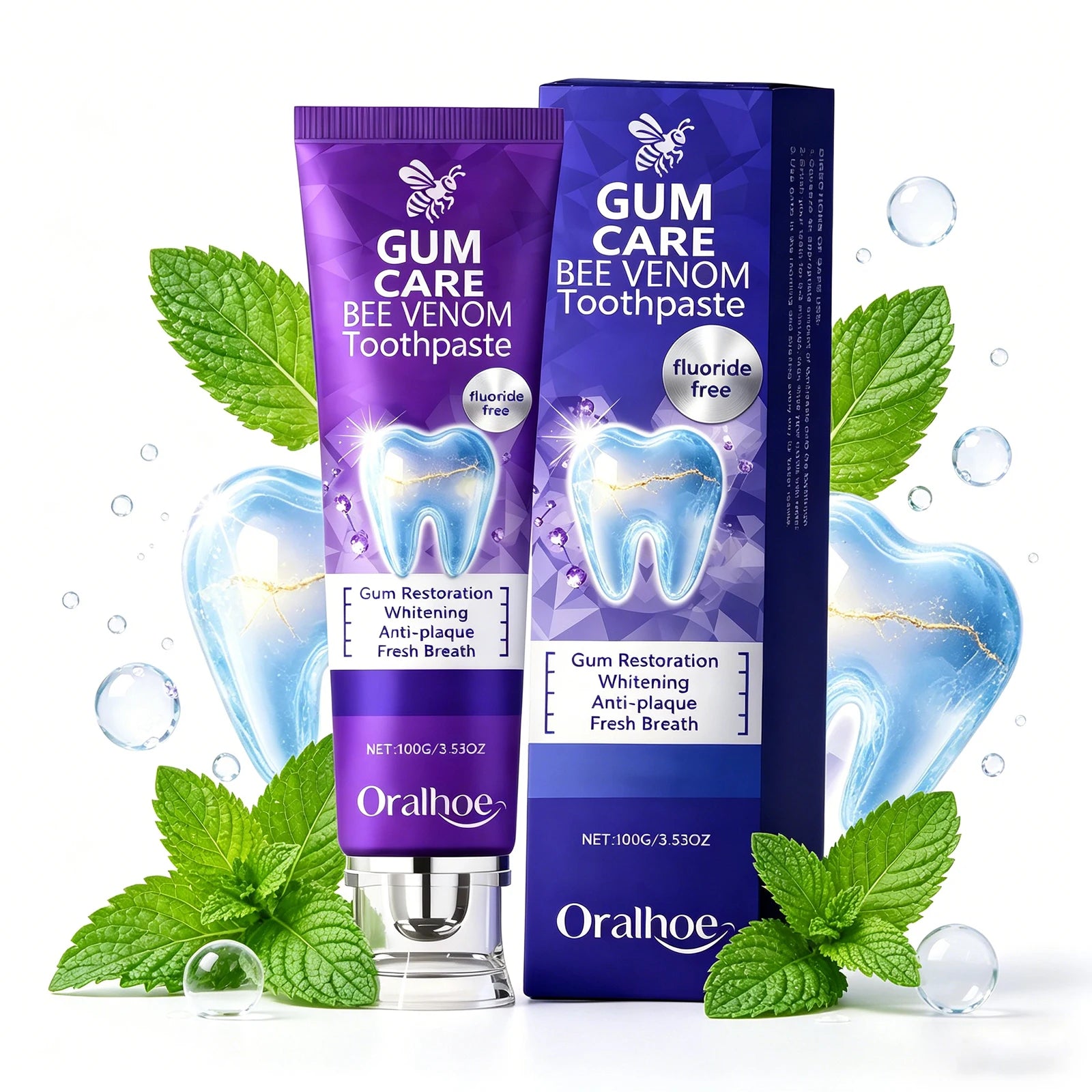 Bee Venom Toothpaste Teeth Brightening Gum Restoration Enamel Protection Sensitive Teeth Improve Plaque Stains Fresh Breath