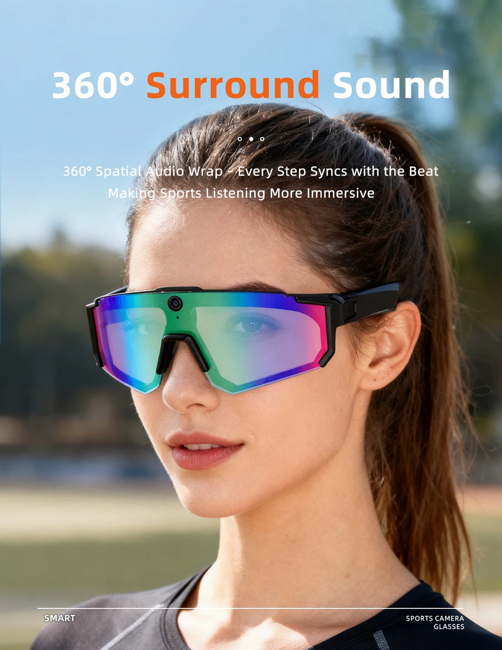 2026 New AI smart shooting&recording glasses with 800W camera, HD anti-shake bicycle riding shooting artifact, windproof goggles