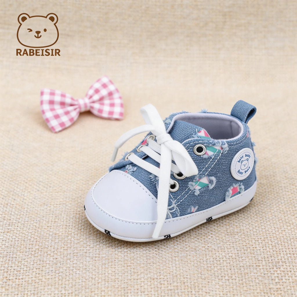 Spring and Autumn Boys' Baby Shoes, Baby Step Shoes, 0-1 Year Old Boys' Baby Canvas Shoes
