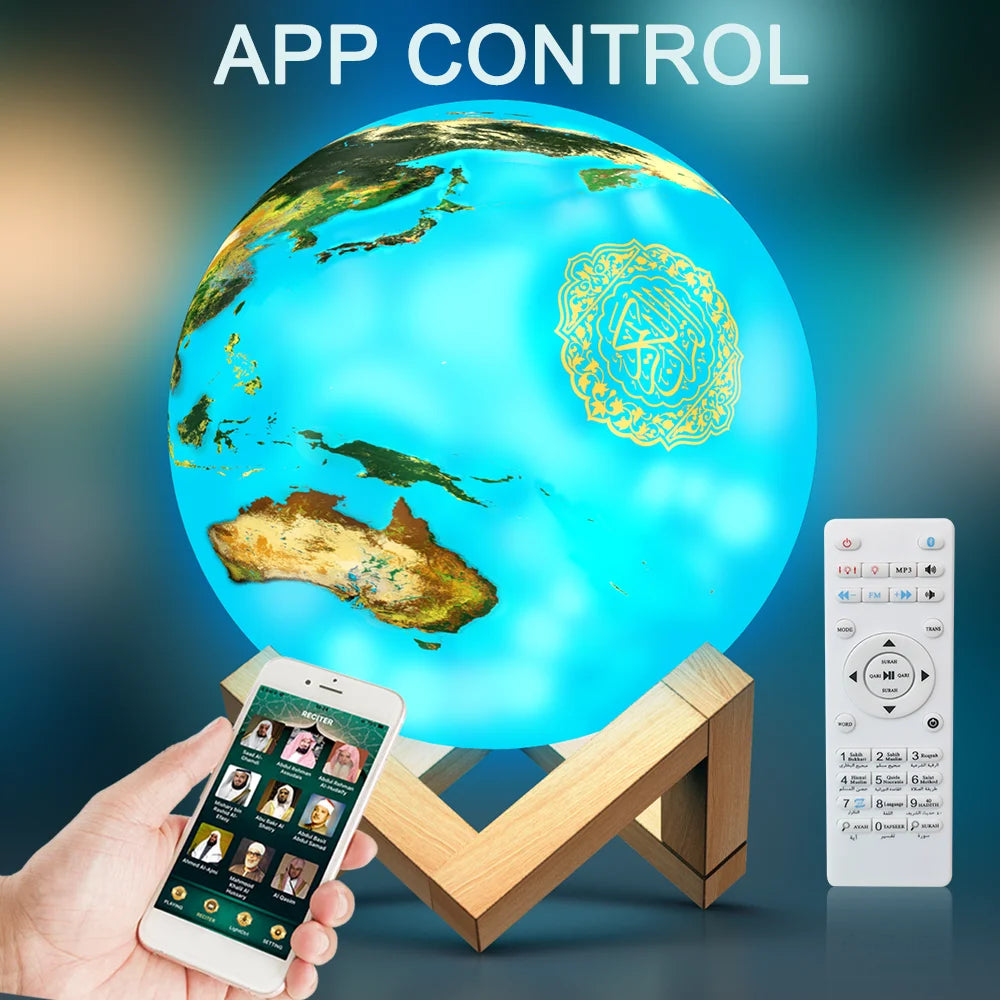 Bluetooth Speakers Wireless  3D Moon With APP Control Touch Lamp