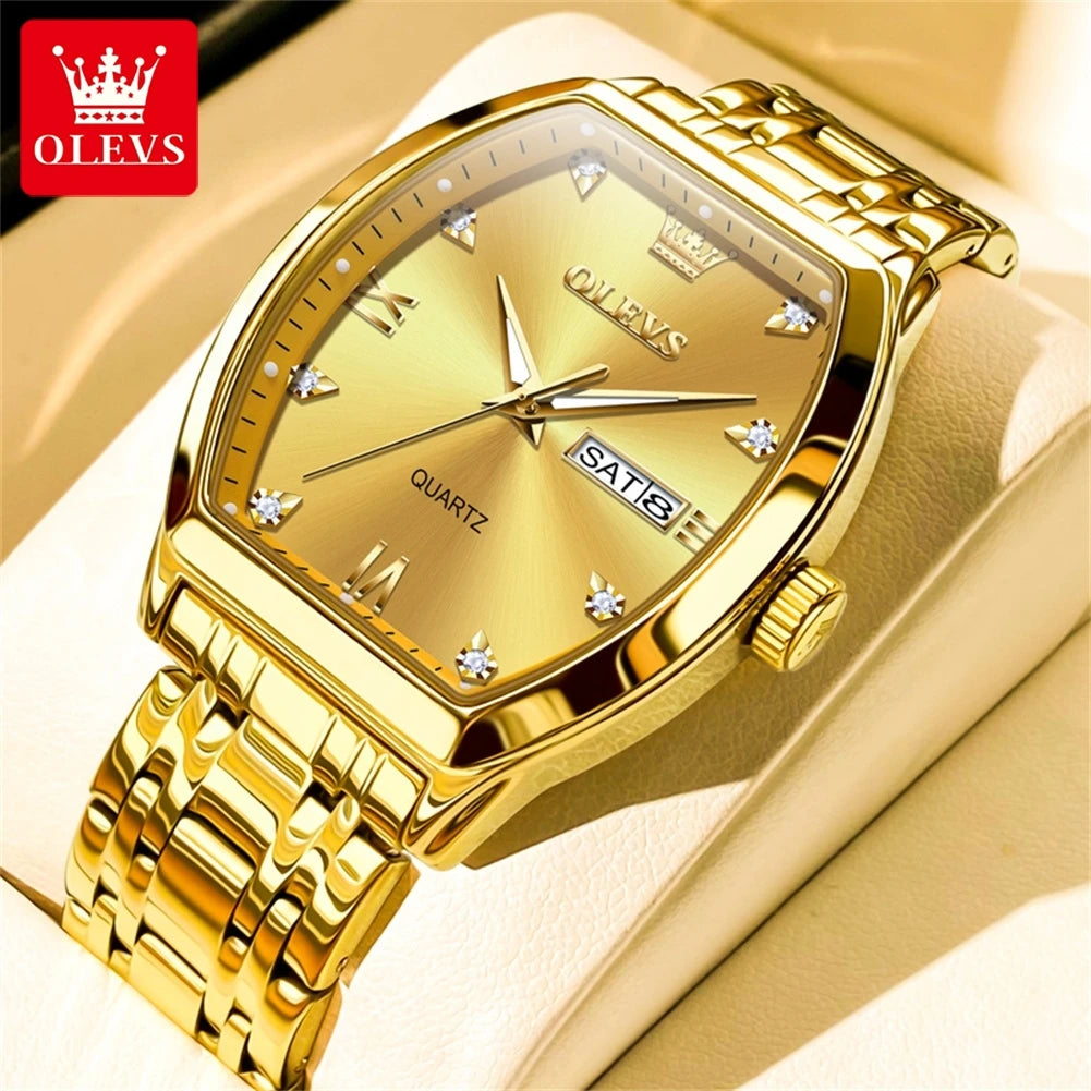 Luxury 🔥🔥 OLEVS 5528 Mens Watch Original Brand Business Quartz Watch Waterproof Luminous Watch For Man