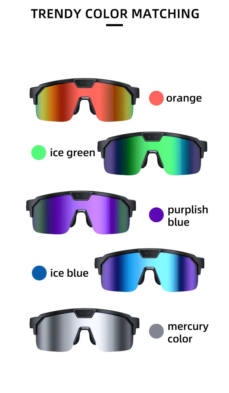 AI Smart Glasses With Camera 4K HD Video & Photo Capture, Real-Time Translation, 8MP Pixel Anti-shake Outdoor Sports Goggles Men