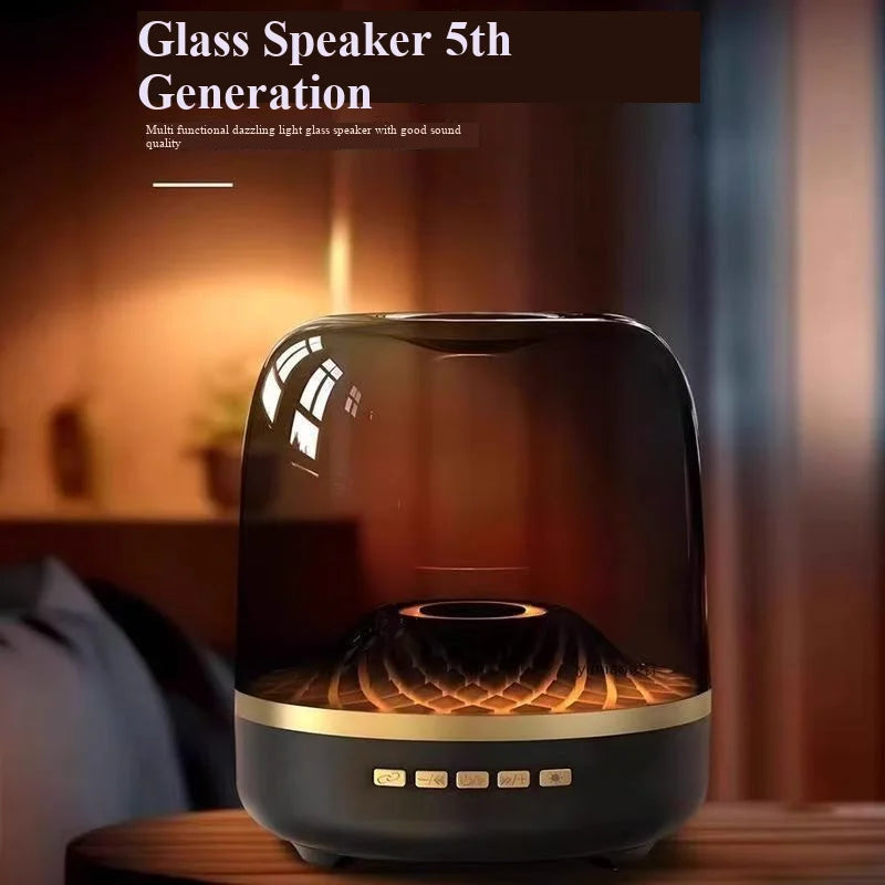 Wireless Bluetooth speaker, household desktop audio, voice control, glass-like smart subwoofer