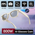 2026 New AI Smart Glasses with Video Camera Outdoor Sunglasses Wi-Fi Transfer BT Calling Audio Record Smart Wearable Headset