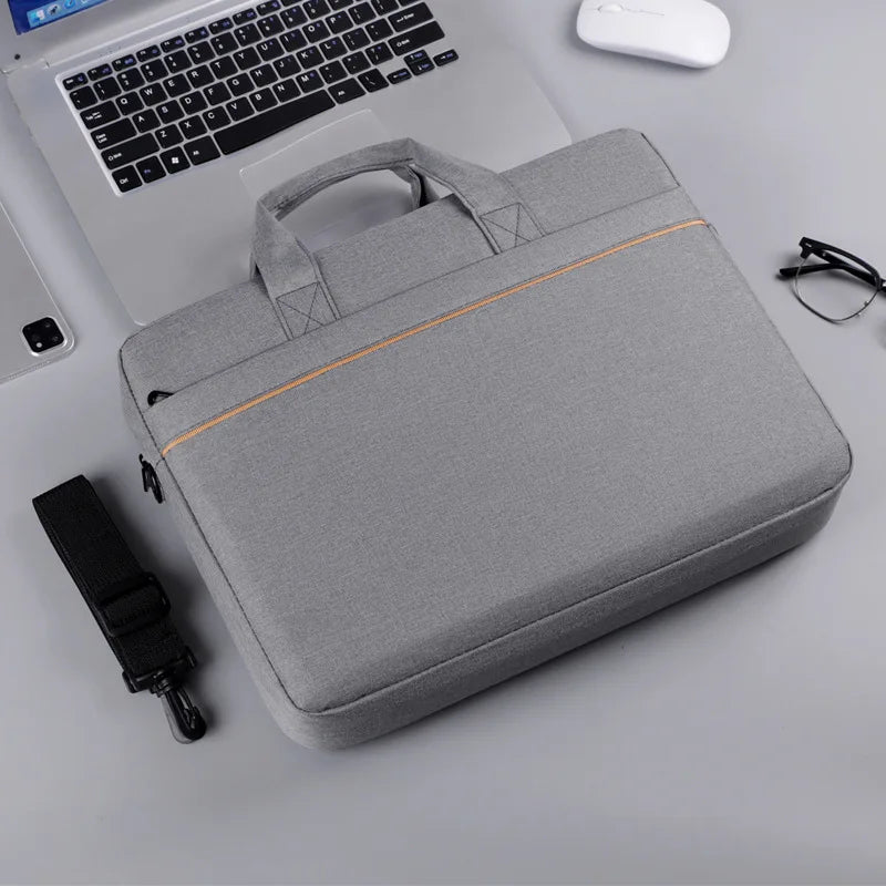 16-inch laptop bag, lightweight handbag with front pocket, can hold power adapter, mouse, spacious, large-capacity business brie