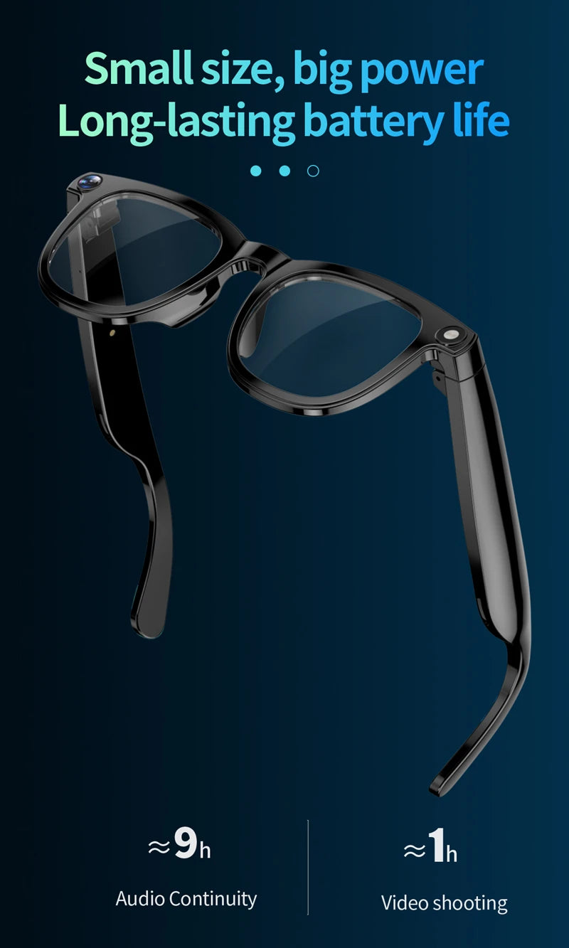 AI Smart Glasses 800W HD Camera Black Technology Image Translation Chat GPT Video Call Photo Waterproof For Men Women