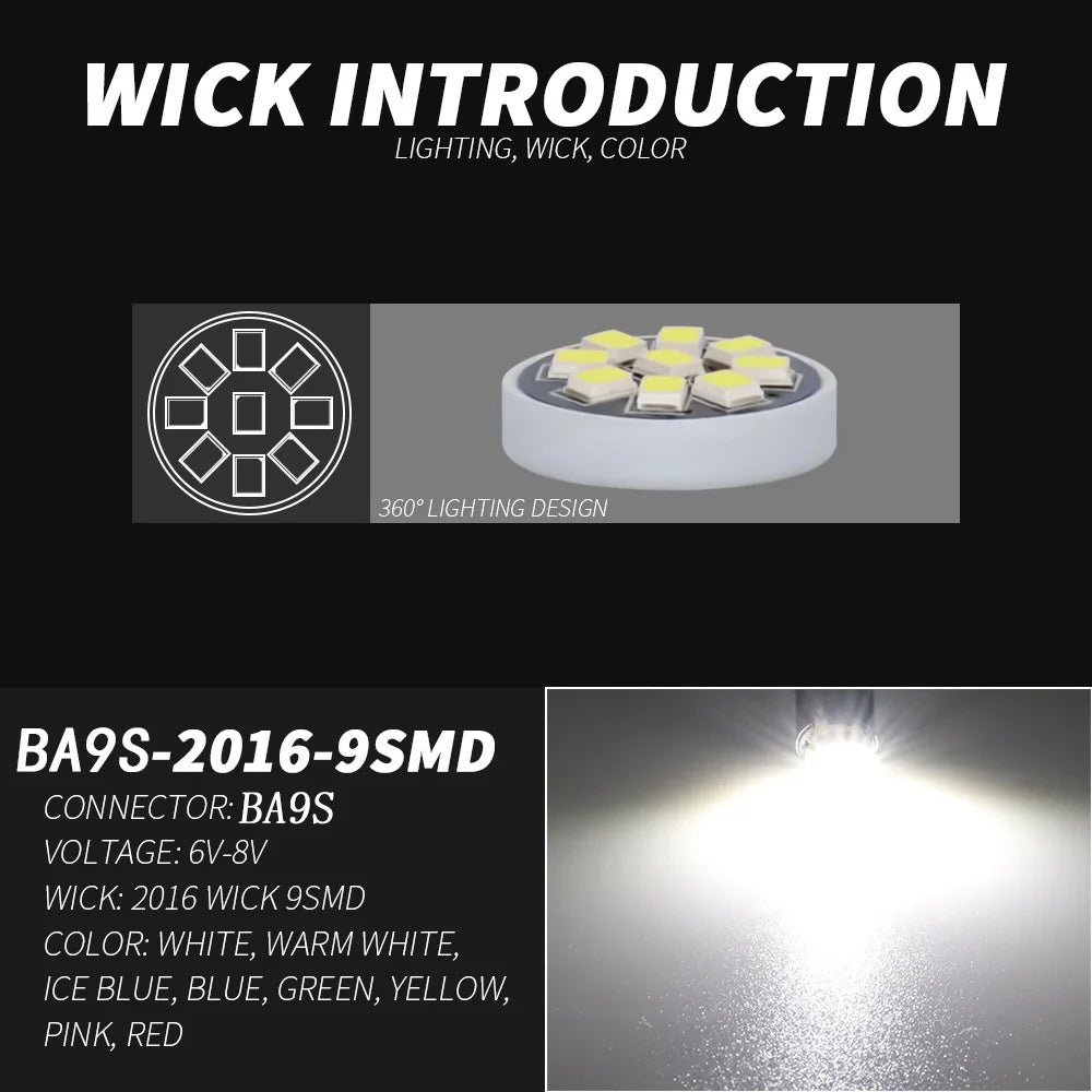 10PCS #555 AC DC 6V 6.3V Pinball Led Bulb 158 192 168 194 T10 Arcade Machine Game Car Light Flashlight White Blue Red Ice Blue