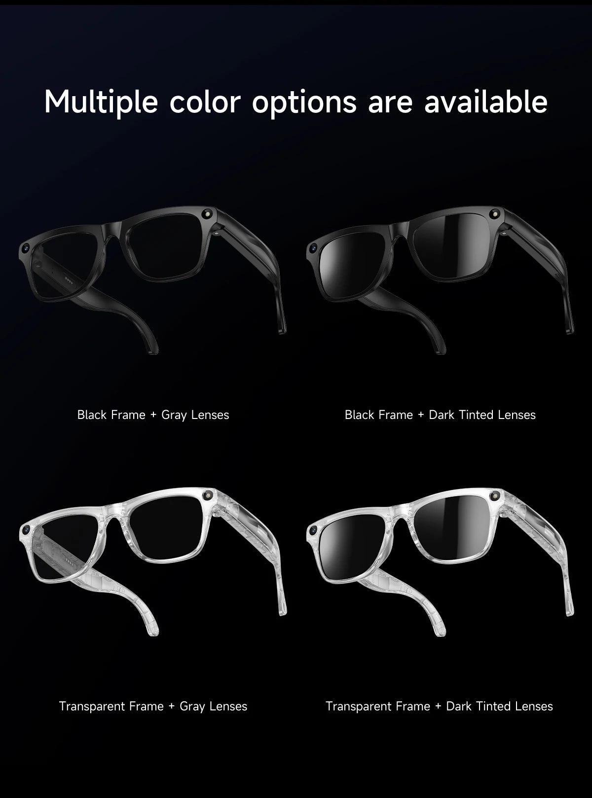 AI Smart Glasses Camera AI Photo Recognition Recording Bluetooth Call Smart Translation Voice Assistan Sunglasses For Men Women