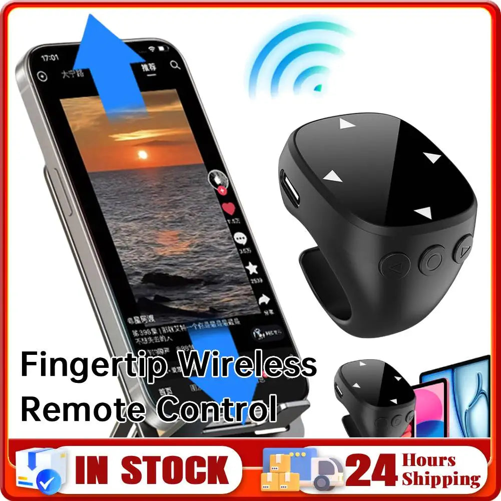 Fingertip Wireless Remote Control for TikTok,Touch Screen Page Turner Video Scrolling Selfie Mice Video for iPad Phone Accessory