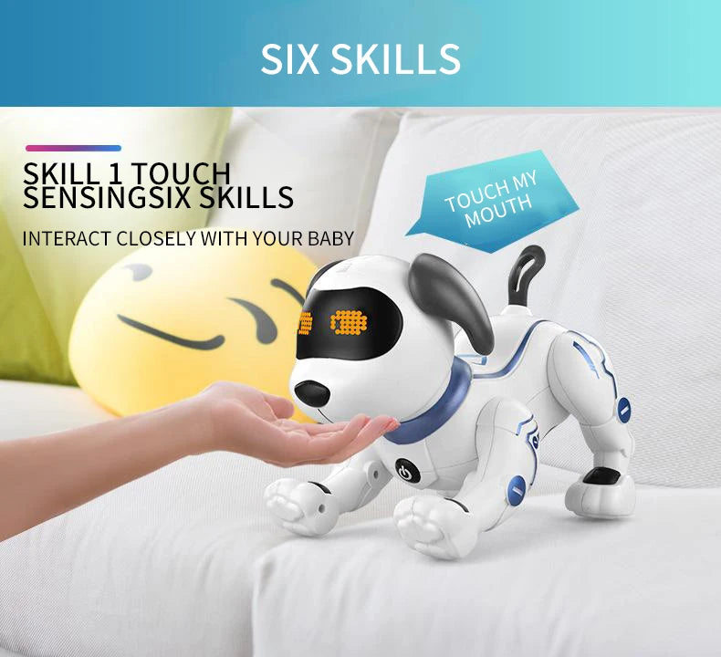 Children's AI Intelligent Pet Dog Intelligent Programming Voice Touch Sensing Mechanical Dog Robot Perfect Children's Gift