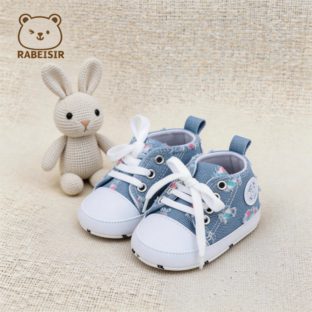 Spring and Autumn Boys' Baby Shoes, Baby Step Shoes, 0-1 Year Old Boys' Baby Canvas Shoes