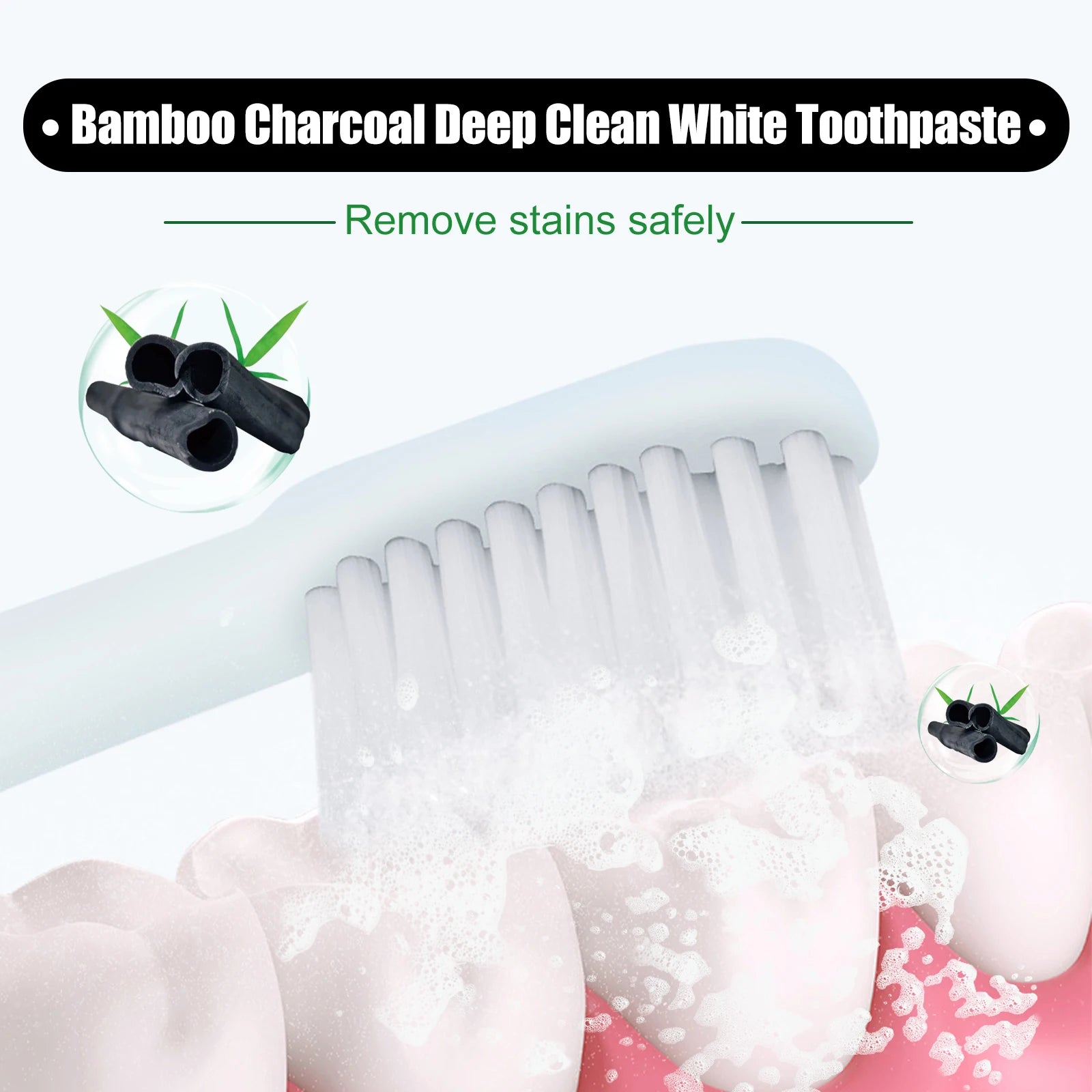 Bamboo charcoal toothpaste Remove Plaque Eliminate Oral Odors