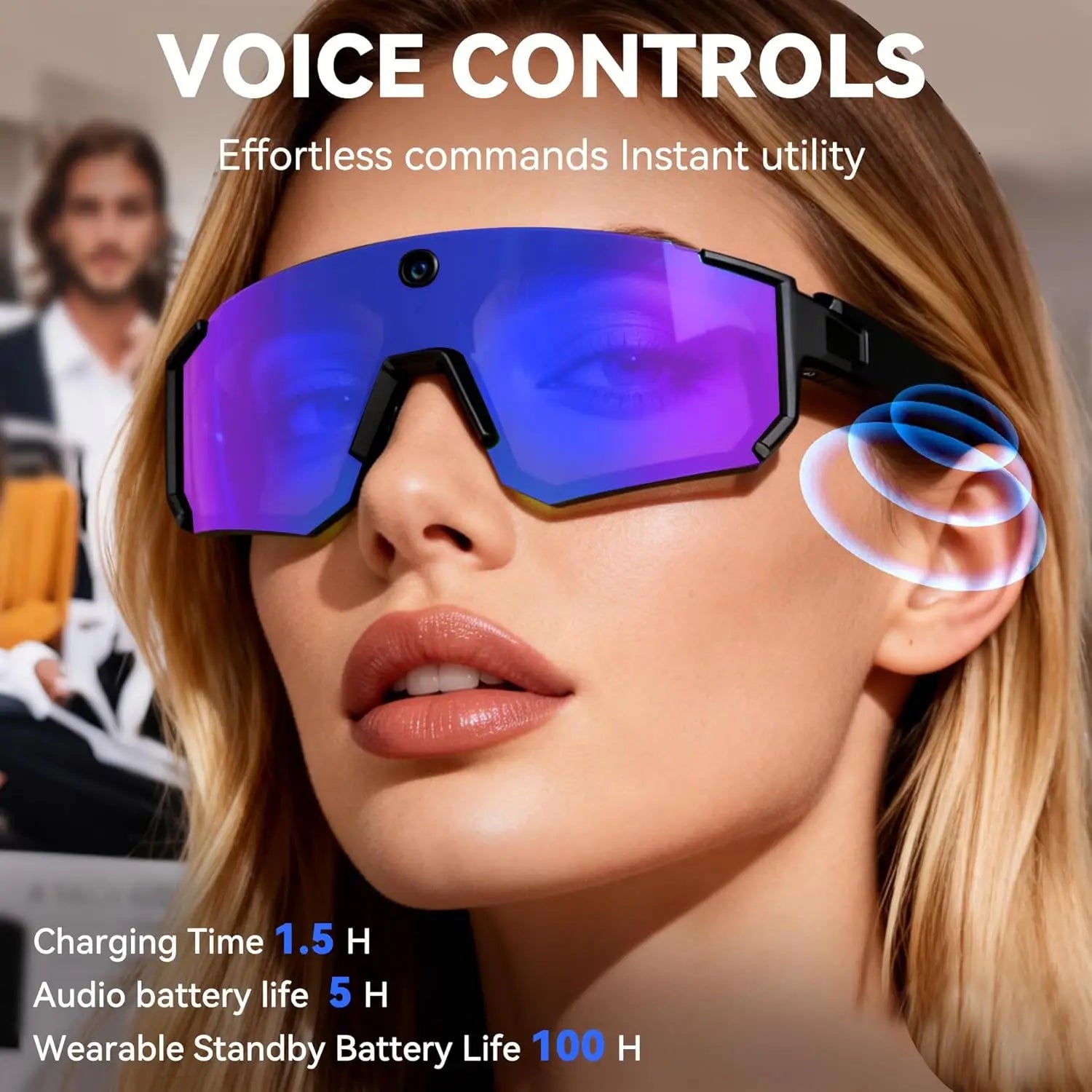 2026 New AI smart shooting&recording glasses with 800W camera, HD anti-shake bicycle riding shooting artifact, windproof goggles