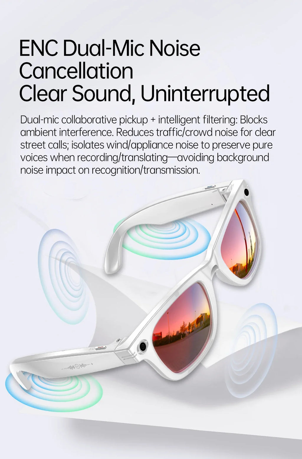 AI Smart Glasses 1080P HD Camera Recording 13MP Lens Real Time Translation GPT Voice Assistant Anti Shake Eyewear Smart Glasses