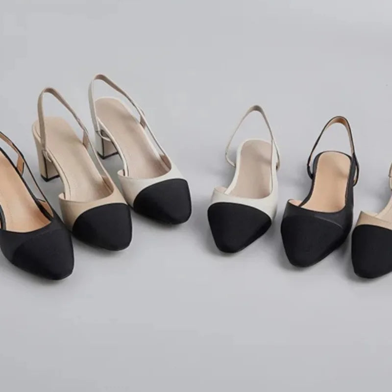 2026 New Womens Shoes Fashion Square Head High Heeled Sandals for Woman Elegant French Casual Shoes Designer Shoes Zapatos Mujer